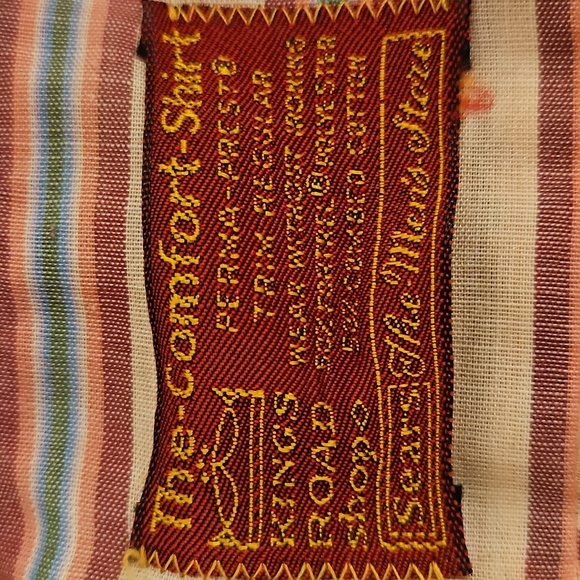 Vintage 70s Kings Road Shope Sears Comfort Short Sleeve Shirt XL Striped - Picture 5 of 9